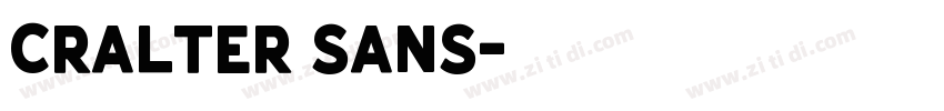 Cralter Sans字体转换